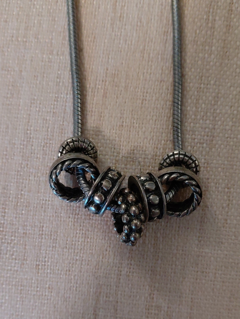 Chico's Gunmetal Bead Short Necklace - Picture 4 of 4